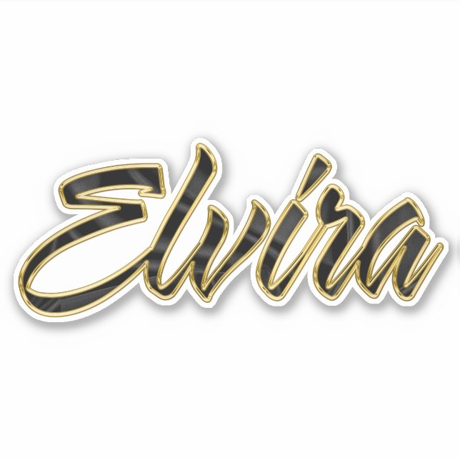 Adesivo Elvira black gold Lettering Aufkleber Sticker (Frente)