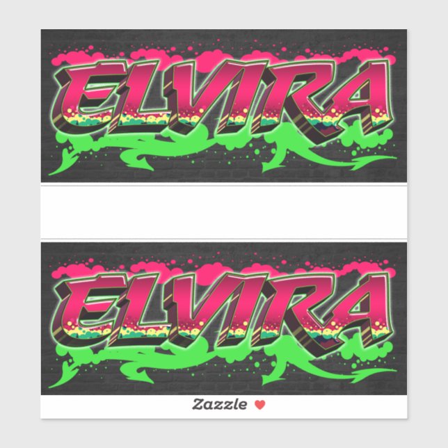 Adesivo Elvira Vorname Name Graffiti Aufkleber Sticker (Folha)