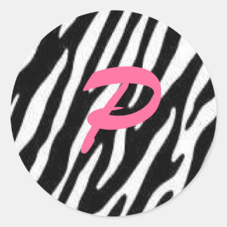 Adesivo em alfabeto impresso em animais