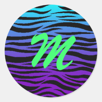 Adesivo em alfabeto impresso em animais