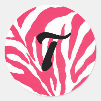 Adesivo em alfabeto impresso em animais