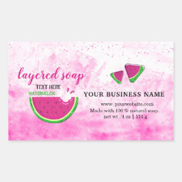 Adesivo em camadas de sabão de melancia fina