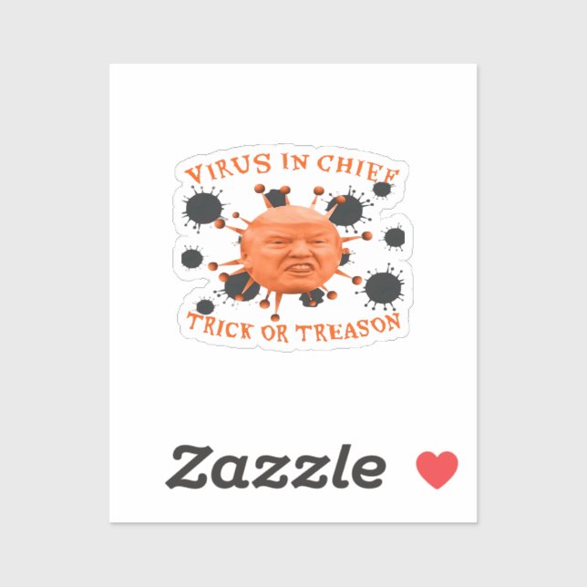 Adesivo Em Chefe, Truque Ou Tratar, Anti-Halloween Polític (Folha)