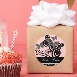 Adesivo em espiral e borboleta