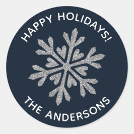 Adesivo em flocos de neve do inverno