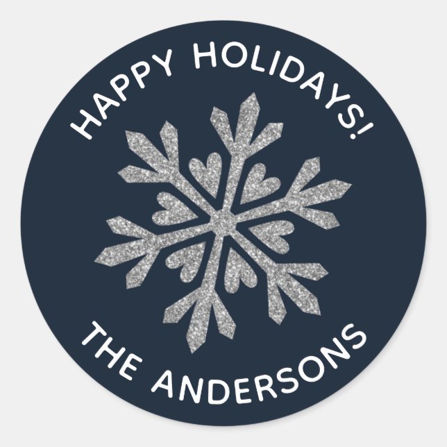 Adesivo em flocos de neve do inverno (Frente)