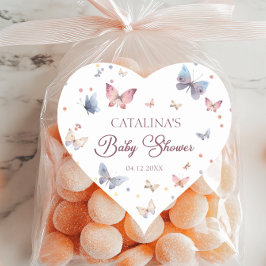 Adesivo em forma de coração com Chá de fraldas bor