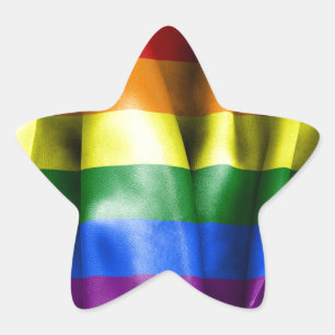 Adesivo em forma de estrela com Orgulho gay