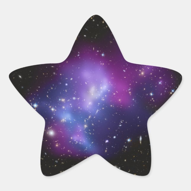 Adesivo em forma de estrela do aglomerado de galáx (Frente)
