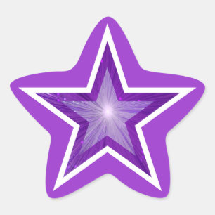 Adesivo em forma de estrela roxo