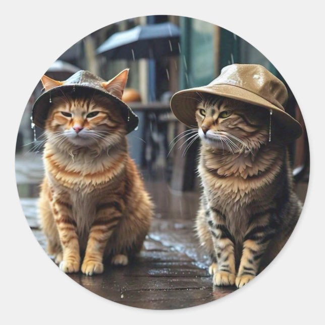 adesivo em forma redonda de animais (Frente)