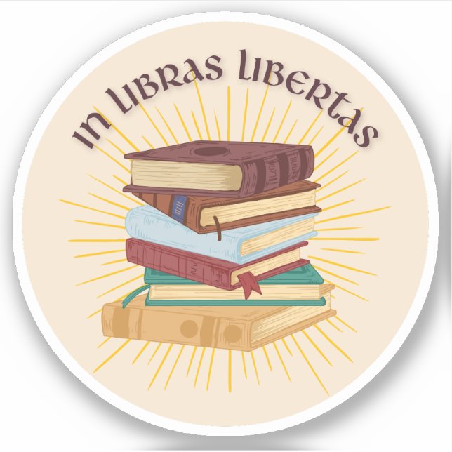 Adesivo Em Libras Libertas | Em Livros, Encontrar Liberdad (Frente)