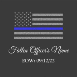 ADESIVO EM MEMÓRIA DE FALLEN OFFICER THIN BLUE LINE VINILO
