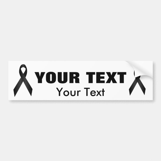 Adesivo em Modelo de fita de consciência preta (Frente)