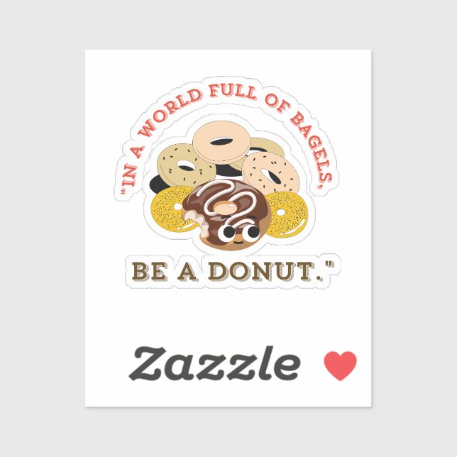 ADESIVO EM UMA PALAVRA DE BAGELS, SEJA UMA ROSQUINHA (Folha)