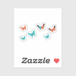 Adesivo Embalagem de Borboletas