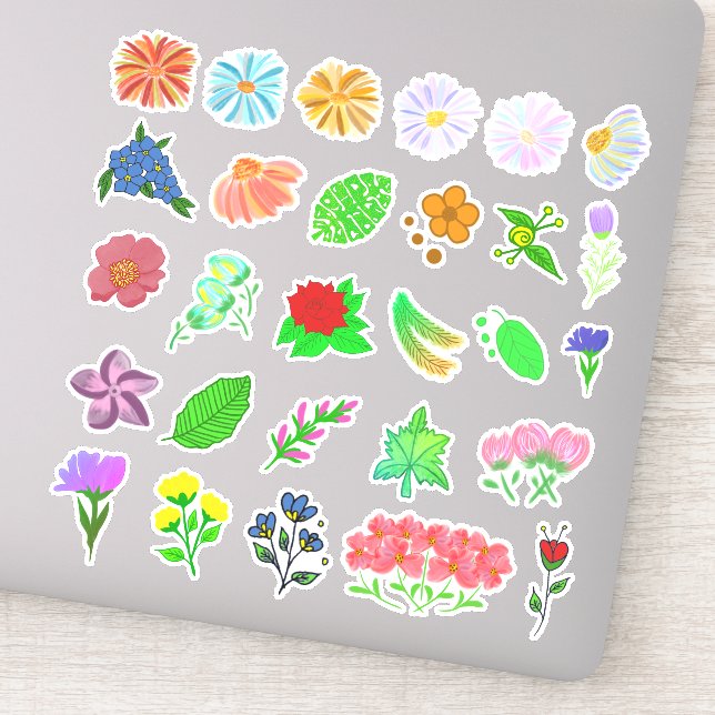 Adesivo Embalagem De Flores Bonito (Detalhe)