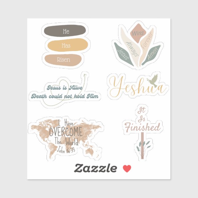 Adesivo Embalagem de Páscoa cristã (Folha)