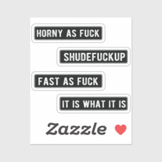 Adesivo Embalagens Engraçadas com Autocolantes (Preto)