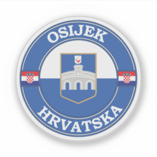 Adesivo Emblem do círculo de Osijek Croácia