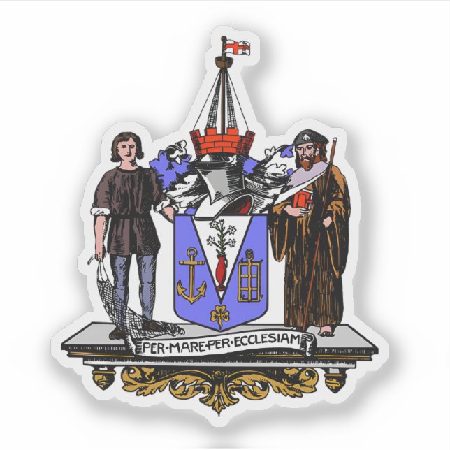 Adesivo Emblem of the city of Southend-on-Sea, England (Frente)