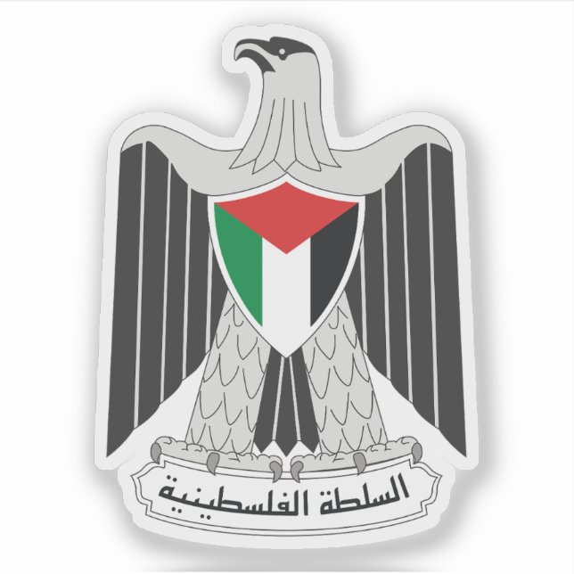 Adesivo Emblema da Autoridade Palestina (1994–presente) (Frente)