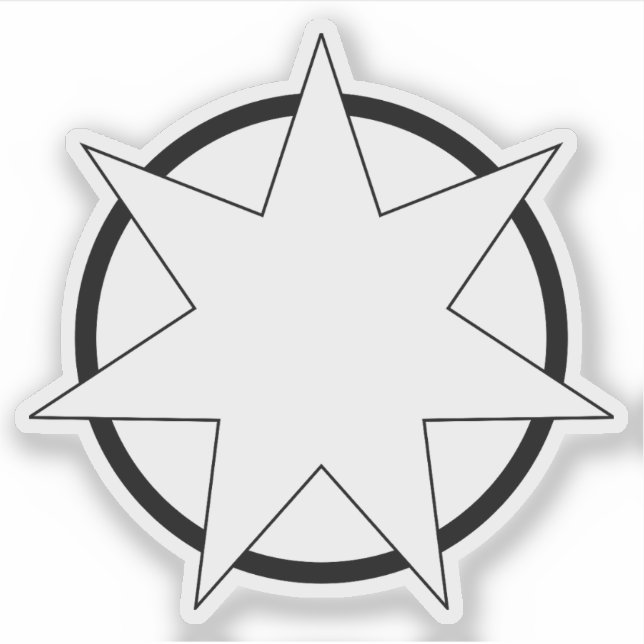 Adesivo Emblema da cidade de Aomori, Japão (Frente)