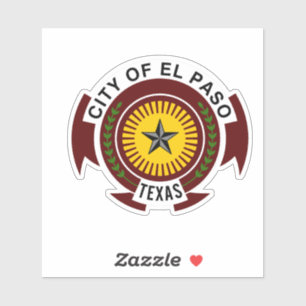 Adesivo Emblema da cidade de El Paso, Texas Vinyl Sticker