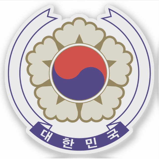 Adesivo Emblema da Coreia do Sul (1963-1984) (Frente)