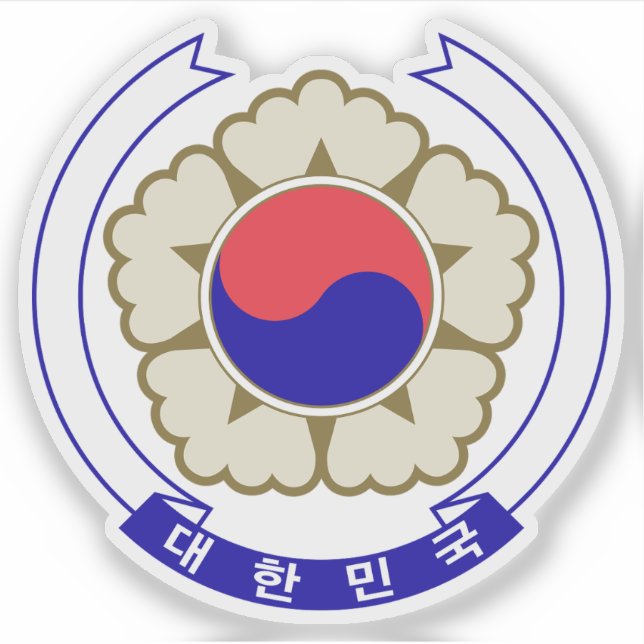 Adesivo Emblema da Coreia do Sul (1984-1997) (Frente)