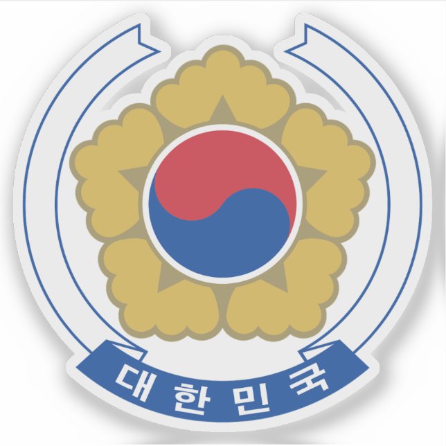 Adesivo Emblema da Coreia do Sul (2011-presente) (Frente)