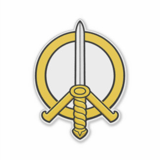 Adesivo Emblema da Espada da Paz - Logotipo do Símbolo de