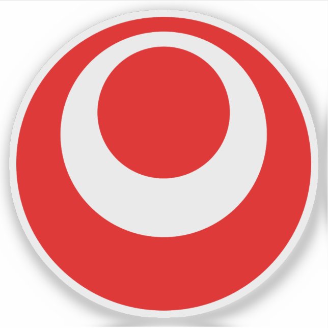 Adesivo Emblema da Prefeitura de Okinawa, Japão (Frente)