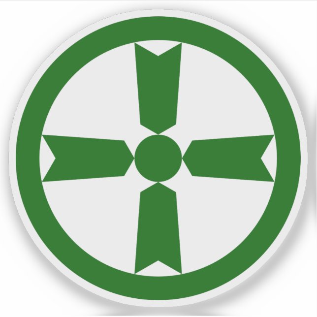 Adesivo Emblema de Akita, Akita, Japão (Frente)