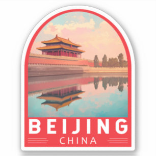 Adesivo Emblema de Arte de Viagem de Pequim China
