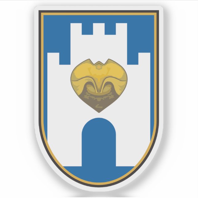 Adesivo Emblema de Berat, Albânia (Frente)