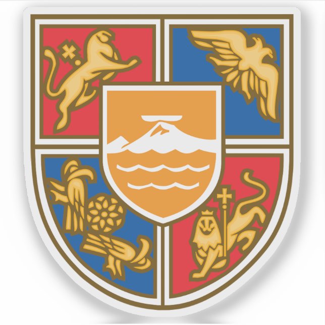 Adesivo Emblema de casaco de armas da República da Armênia (Frente)