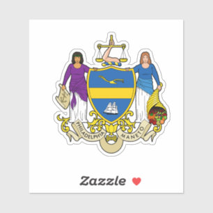 Adesivo Emblema de Filadélfia, Pensilvânia Vinyl Sticker