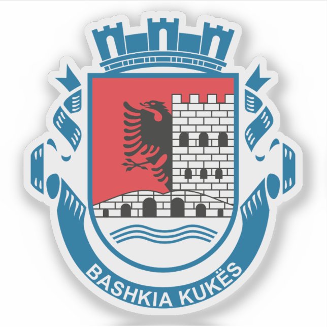 Adesivo Emblema de Kukës, Albânia (Frente)