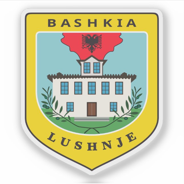 Adesivo Emblema de Lushnjë, Albânia (Frente)