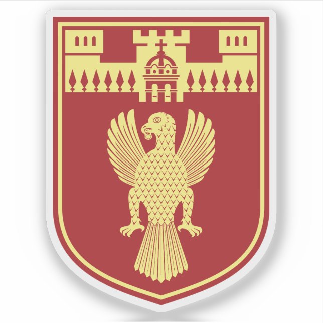 Adesivo Emblema de Rubik, Albânia (Frente)