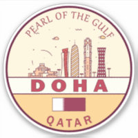 Emblema de Skyline Cidade do Qatar de Doha