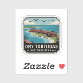 Adesivo Emblema de Viagem do Parque Nacional Dry Tortugas