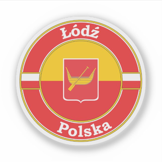 Adesivo Emblema do círculo Polônia do Lodz (Frente)