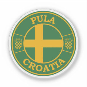 Adesivo Emblema do Círculo Redondo Pula Croácia