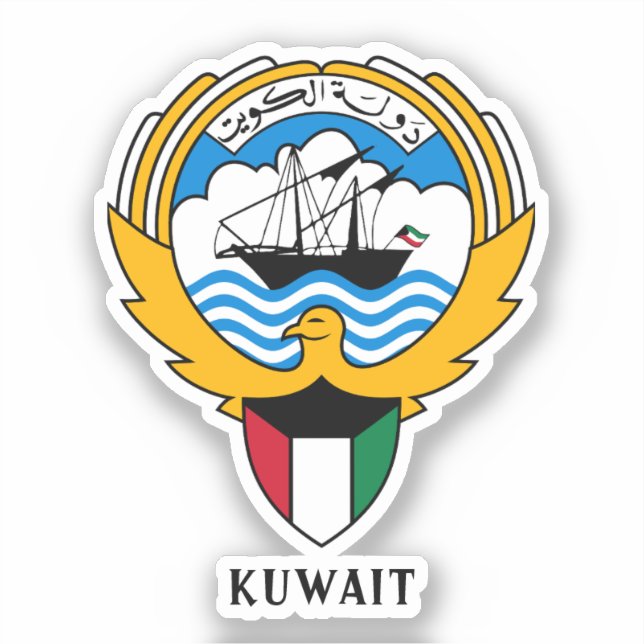 Adesivo Emblema do Kuwait (Frente)