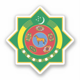 Adesivo Emblema do Turquemenistão