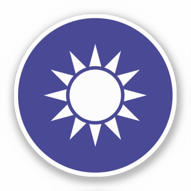 Adesivo Emblema Nacional de Taiwan (Frente)