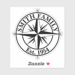 Adesivo Emblema personalizável do monograma de estrela de