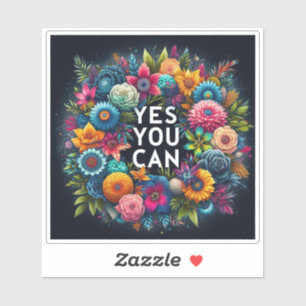 Adesivo Embrulhando Positividade Em Relação À Beleza Flora